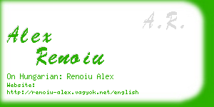 alex renoiu business card